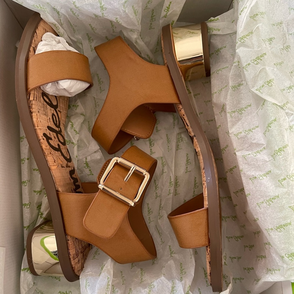 Sam Edelman Trixie Sandals - Camel - Size 7.5M